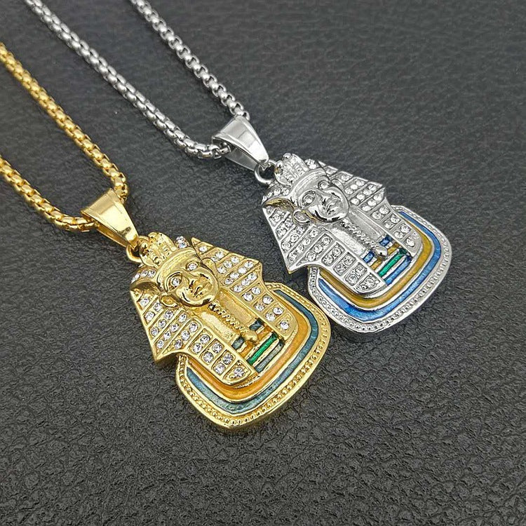 Ancient Infusions Pharaoh Guardian Necklace - Stainless Steel Symbol of Timeless Protection. Embrace the strength of ancient royalty.