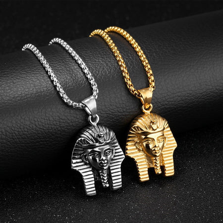 Ancient Infusions Pharaoh Stainless Steel Necklace - Elegance with the Power of Protection. Embrace the spirit of Egyptian royalty.