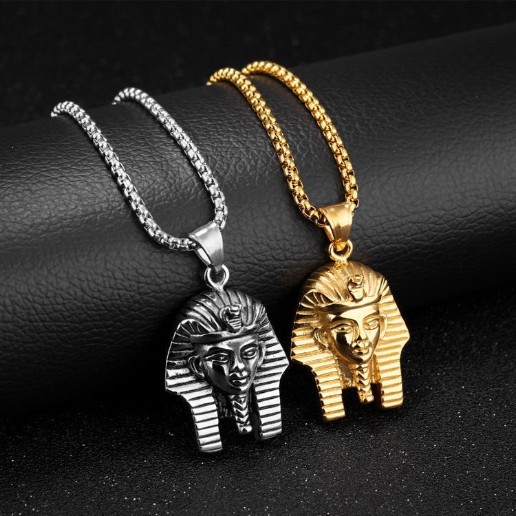 Ancient Infusions Pharaoh Stainless Steel Necklace - Elegance with the Power of Protection. Embrace the spirit of Egyptian royalty.