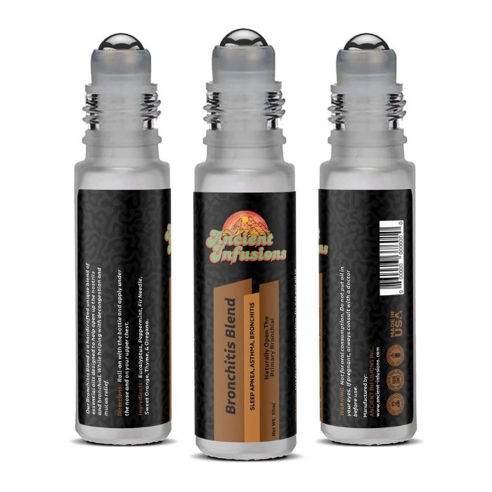 Ancient Infusions Bronchitis Essential Oil Blend - Natural Relief for Respiratory Comfort.
