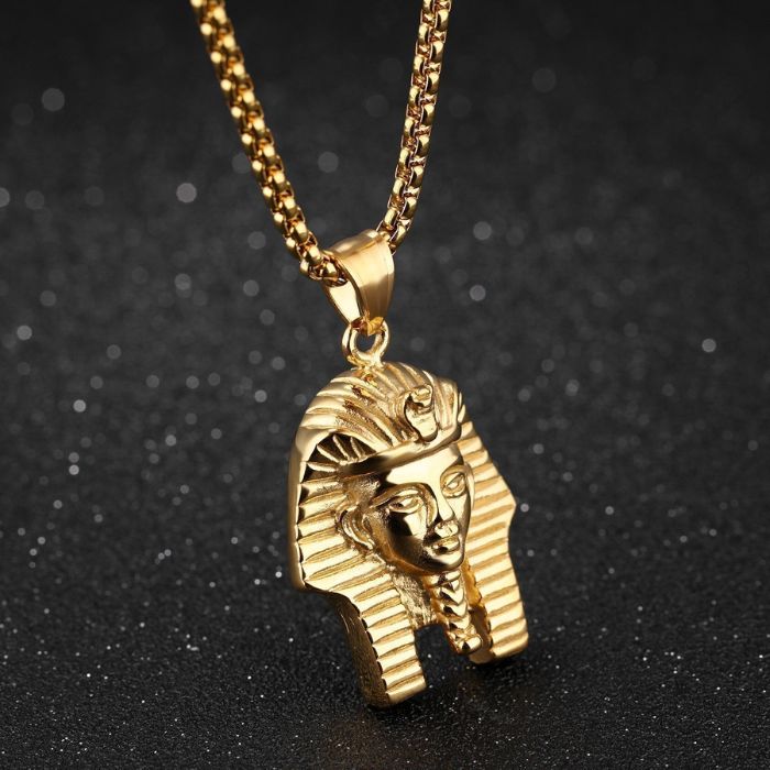 Ancient Infusions Royal Pharaoh Necklace - Stainless Steel Symbol of Authority. Radiate protection and regality.