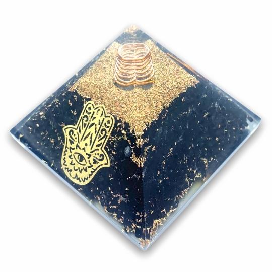 Ancient Infusions Orgonite Shungite Pyramid - Cleanse and revitalize your surroundings with the Shungite Orgonite Pyramid.