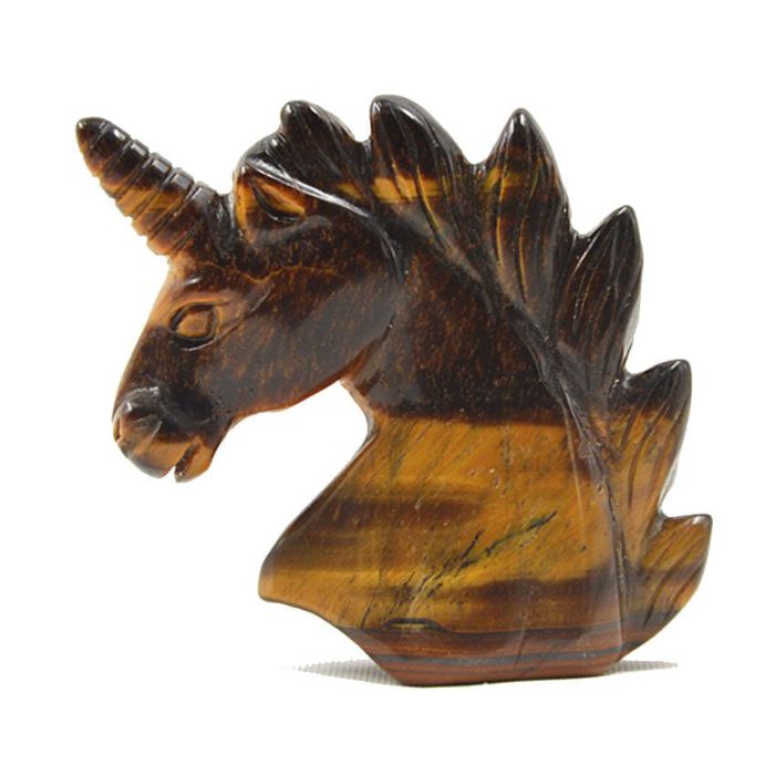Ancient Infusions Tiger's Eye Crystal Carved Unicorn - ~2 inches of courage and confidence.