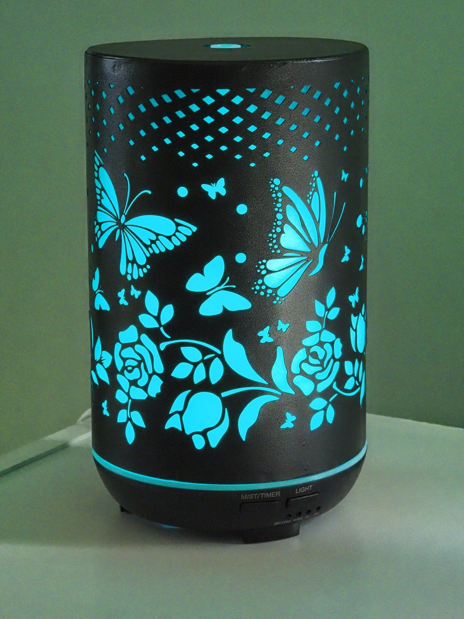 Aromatherapy Bliss - Essential Oils Diffuser with Butterflies and Roses by Ancient Infusions.