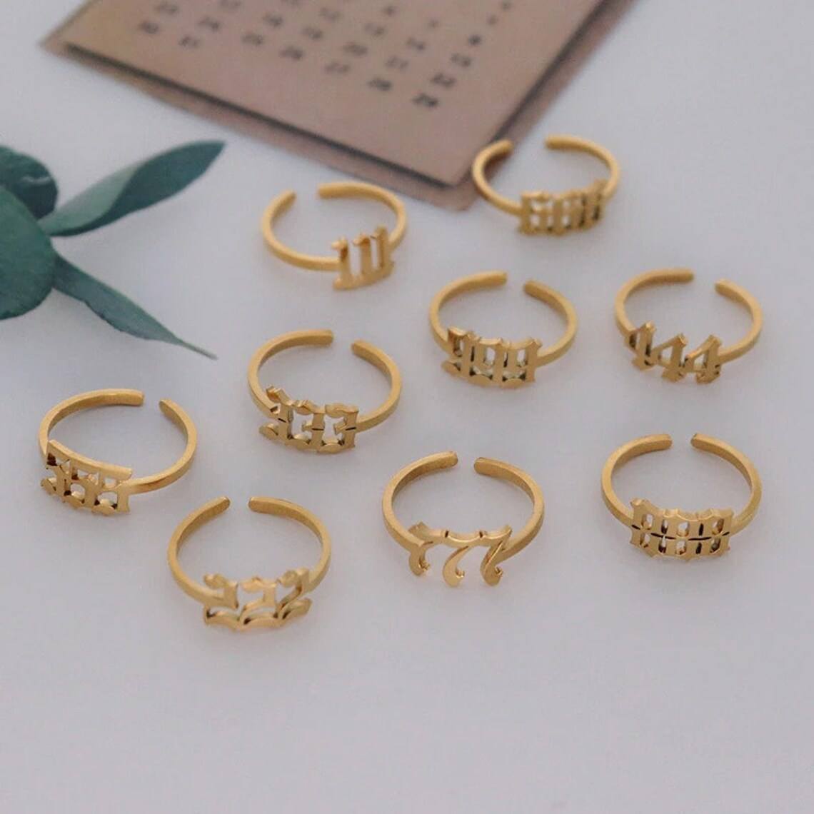 Number Ring String Angel Number Rings Stainless Steel – Adjustable – Ancient Infusions