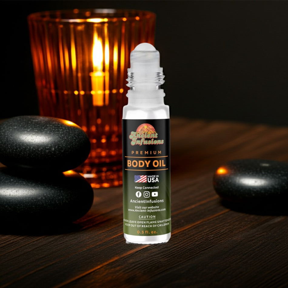 The Most Wanted inspired perfume oil roll-on with masculine decor