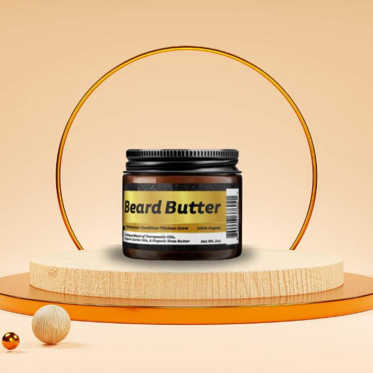 Beard butter by Ancient Infusions – natural moisturizer for conditioning, promoting beard growth, and taming unruly facial hair.