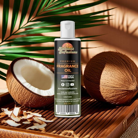 Black Coconut uncut fragrance oil – tropical sweet alcohol-free scent by Ancient Infusions.