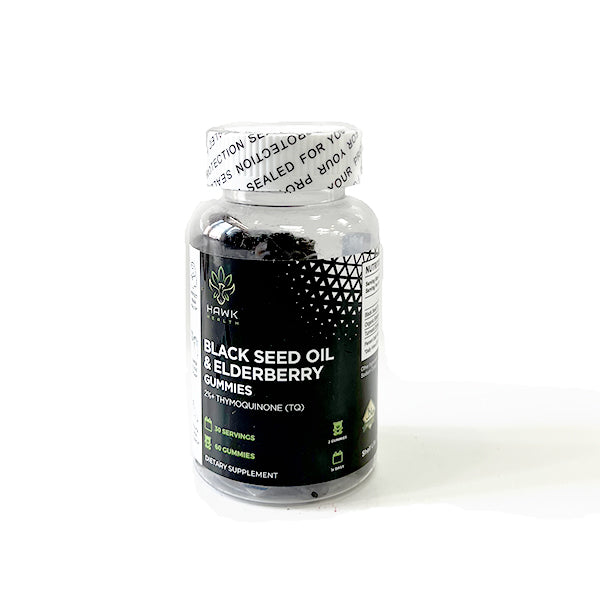 Black Seed & Elderberry Gummies - Halal, Immune Support & Wellness Supplement (60 Gummies).