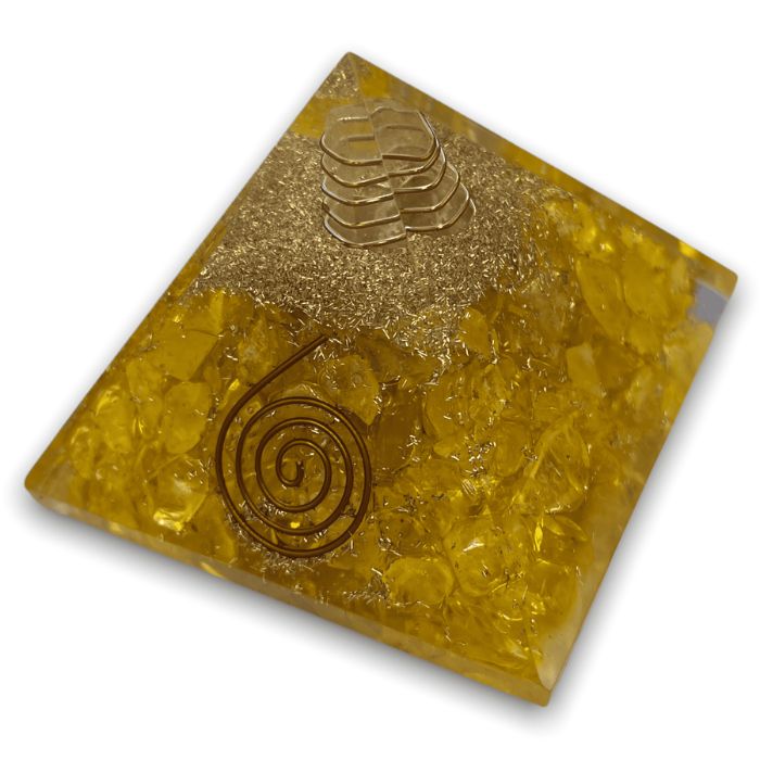 Citrine Orgone Pyramid for wealth and positive energy.