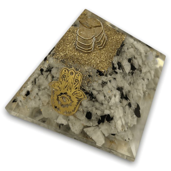 Dalmatian Jasper Orgonite Pyramid by Ancient Infusions - Experience emotional balance and joy in your space.