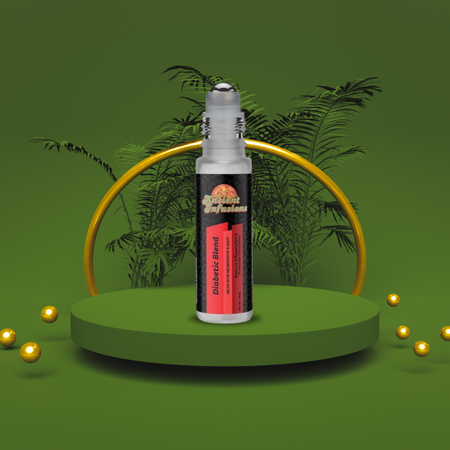 Diabetic essential oil blend by Ancient Infusions – natural aromatherapy solution for blood sugar support, circulation, and wellness management.