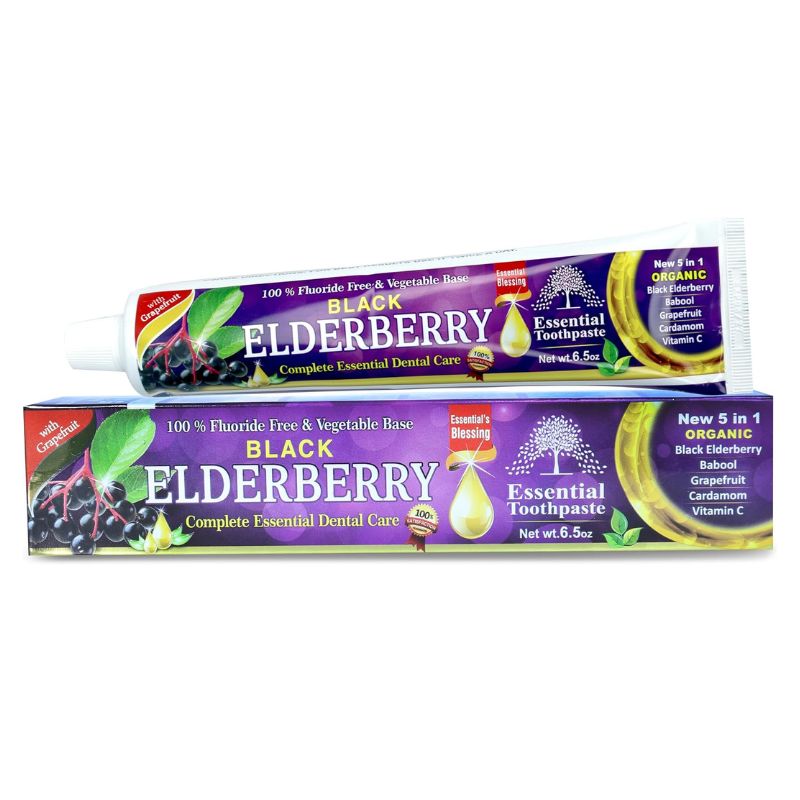 Herbal Black Elderberry 5-in-1 Toothpaste by Essential Palace enriched with vitamin C