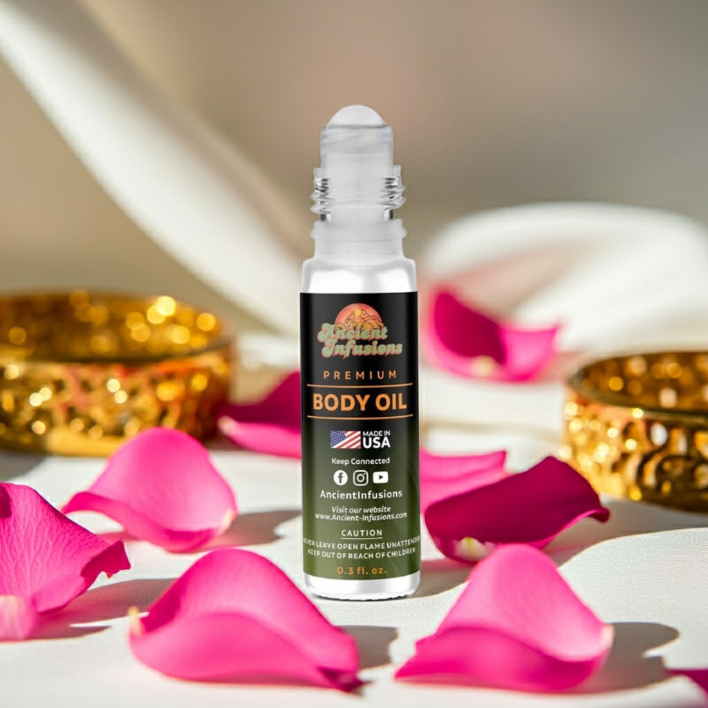 Givenchy Irresistible Inspired Body Oil Roll-On with pink and white florals