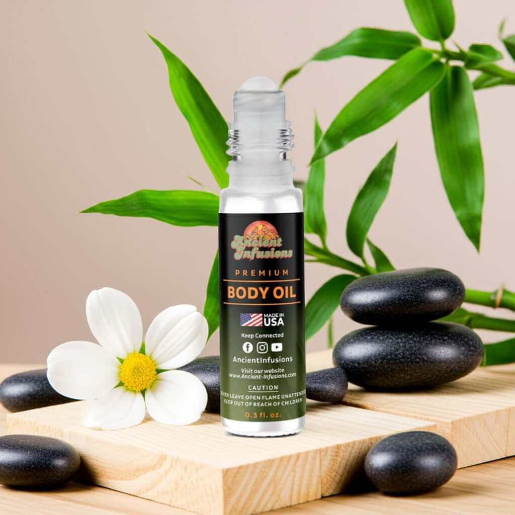 Gucci Bamboo Inspired Body Oil bottle with bamboo and floral elements, representing grace and bold femininity.