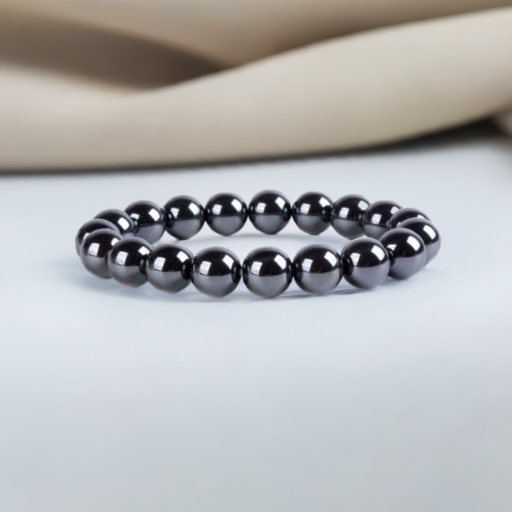 Hematite Bracelet Benefits and Meaning – Magnetic Healing Crystal Jewelry for Grounding and Protection.