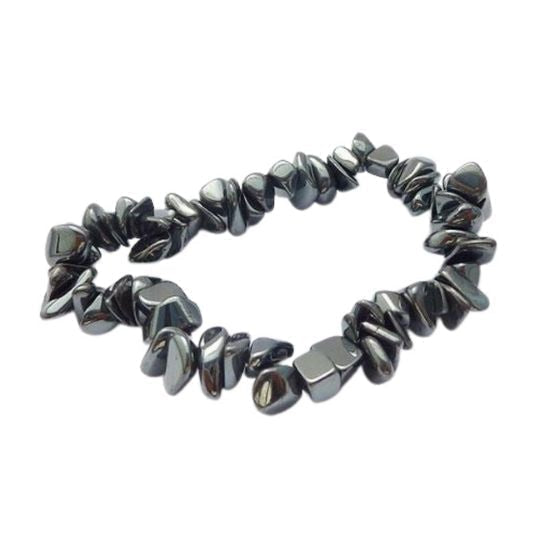 Hematite Chip Bracelet - Healing Properties and Grounding Benefits.