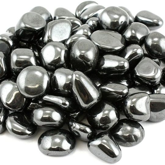 Polished hematite tumbled stones showcasing their healing properties and spiritual meaning, available for sale.