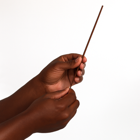 Hand holding Cherry Pop Incense Sticks against a white background