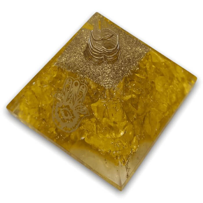 Citrine Orgone Pyramid for wealth and positive energy.