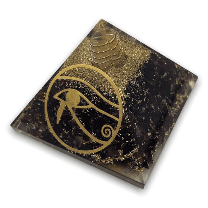 Red Garnet Orgone Pyramid for passion, vitality, and energy protection.