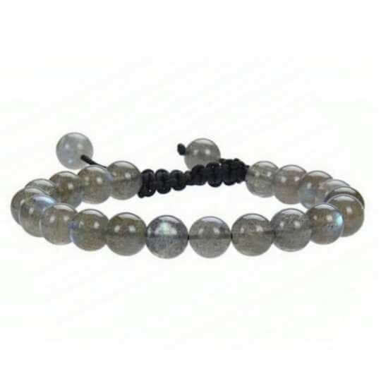 Labradorite Energy Bracelet - Adjustable for Men and Women - Spiritual Protection and Clarity.