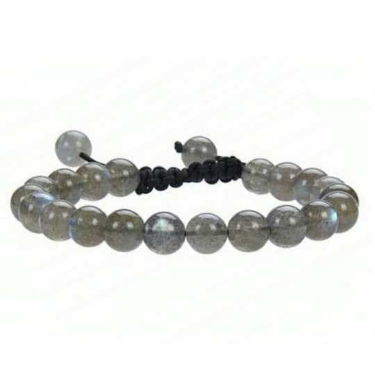 Labradorite Adjustable Rope Bracelet - Healing Properties and Intuition Benefits.