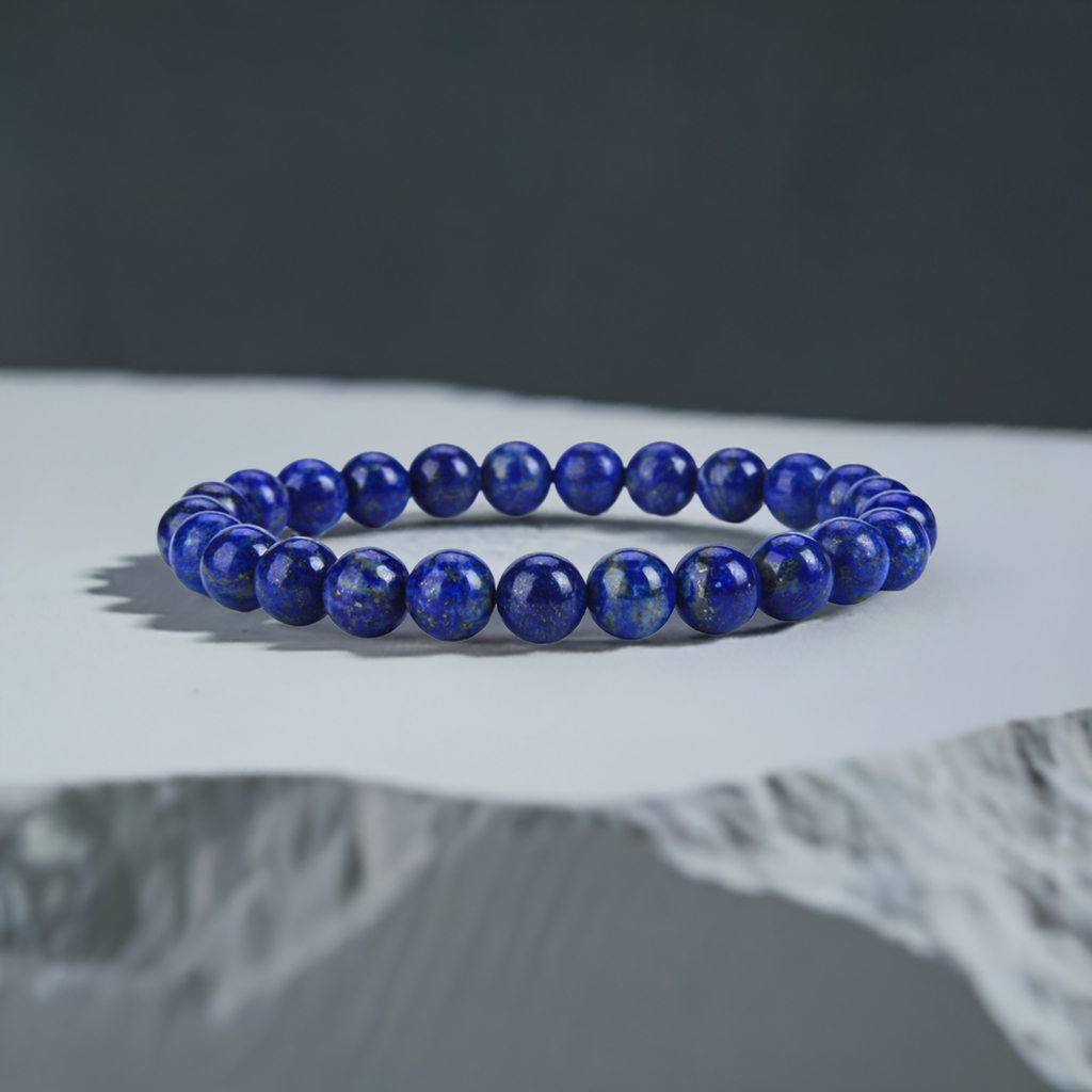 Lapis Lazuli Bracelet Benefits and Meaning – Genuine Healing Crystal Jewelry for Wisdom and Truth.