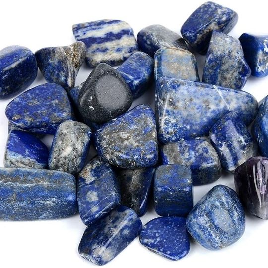 Lapis Lazuli Tumbled Stone - Perfect for Jewelry Crafting and Energy Work.