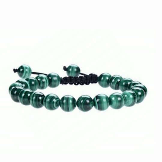 Malachite Energy Bracelet - Adjustable - Meaning, Uses, and Stylish Design for Spiritual Growth.