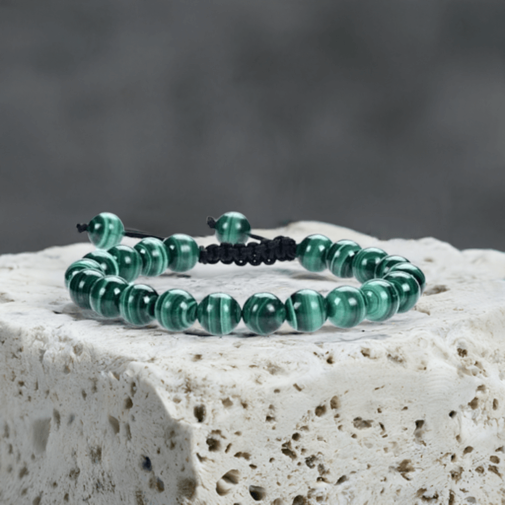 Malachite Energy Bracelet - Adjustable - Healing Properties and Transformation Benefits.