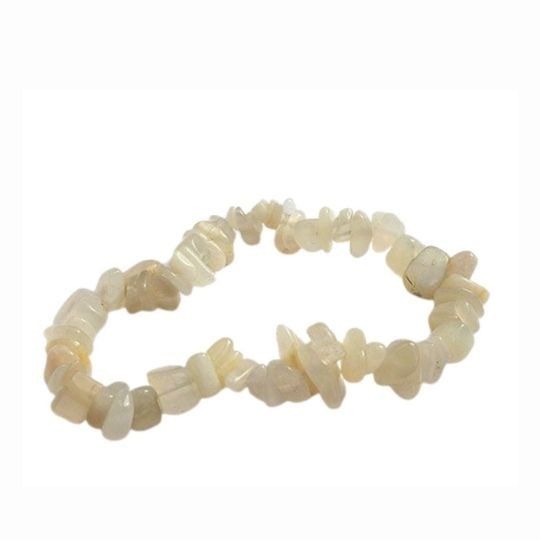 Moonstone Chip Bracelet - Healing Properties and Intuition Benefits.