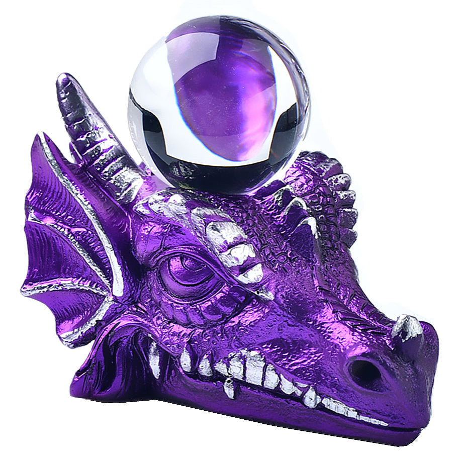 Mystic Harmony - Aesthetic appeal meets spiritual focus in our Dragon Head Sphere Stand.