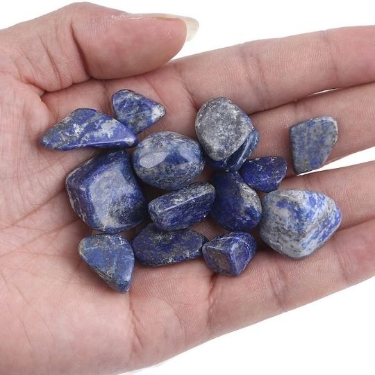 Natural Lapis Lazuli Tumble Stones - Polished Crystals for Spiritual Healing and Meditation.