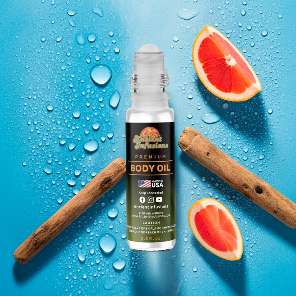 Paco Rabanne Invictus Aqua Inspired Body Oil with grapefruit, marine accord, and amber woods scent, 1 oz bottle on wet background.