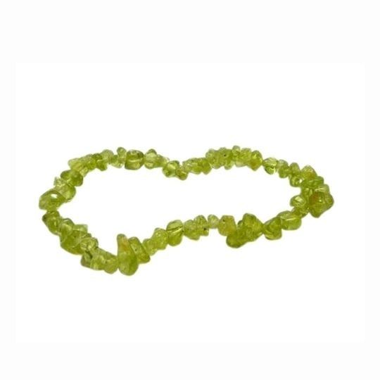 Peridot Chip Bracelet - Healing Properties and Abundance Benefits.