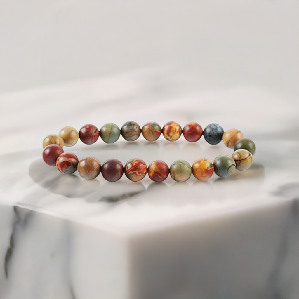 Picasso Jasper Bracelet Benefits – Healing Crystal Jewelry for Creativity and Harmony.