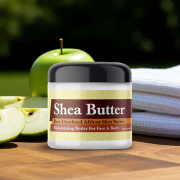 DKNY Be Delicious Inspired Scented Shea Butter jar with apples and towels