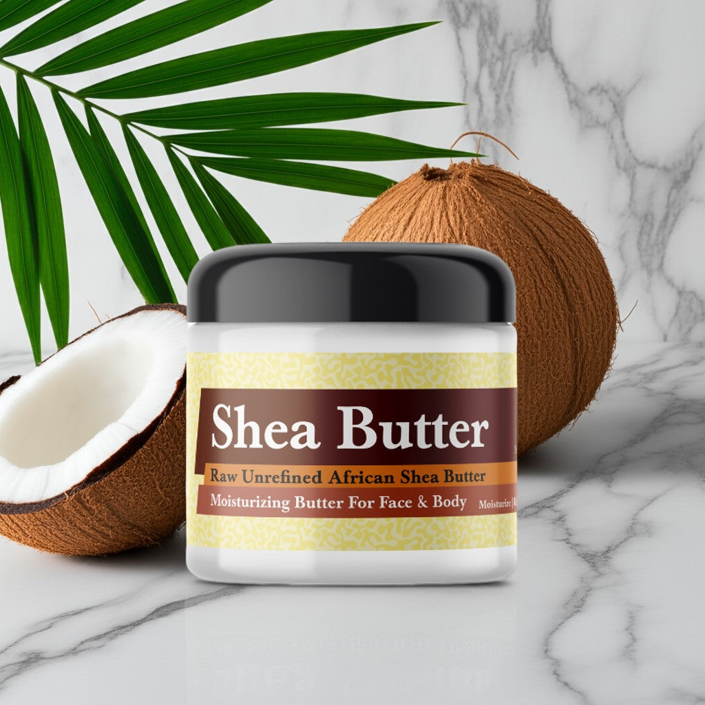 Black Coconut whipped shea butter for skincare and hydration