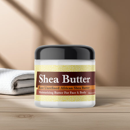 Organic whipped shea butter – Fresh Linen Scented jar with smooth texture