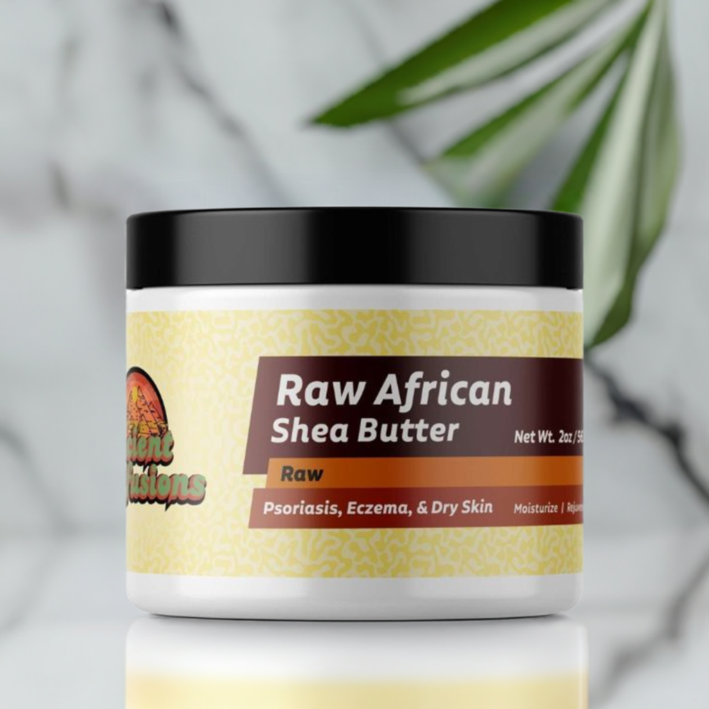 Raw African shea butter benefits for skin and hair, featuring the crisp and invigorating Apple Fantasy scent.