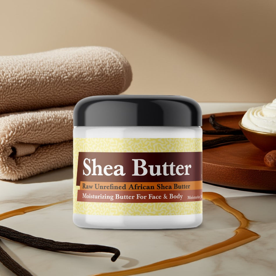 Vanilla whipped shea butter for skincare and hydration