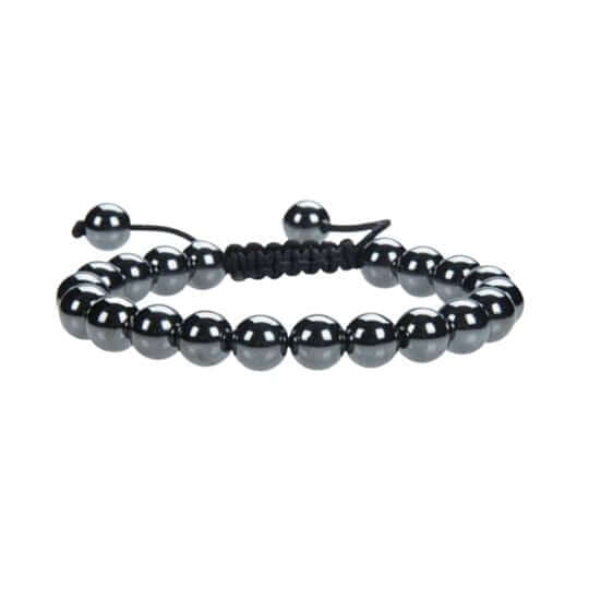Hematite Adjustable Rope Bracelet - Healing Properties and Grounding Benefits.
