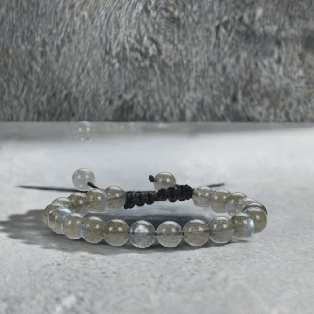 Labradorite Energy Bracelet - Adjustable for Men and Women - Spiritual Protection and Clarity.