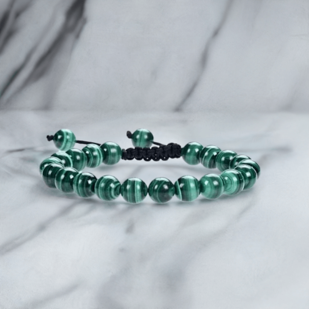 Malachite Energy Bracelet - Adjustable - Healing Properties and Transformation Benefits.