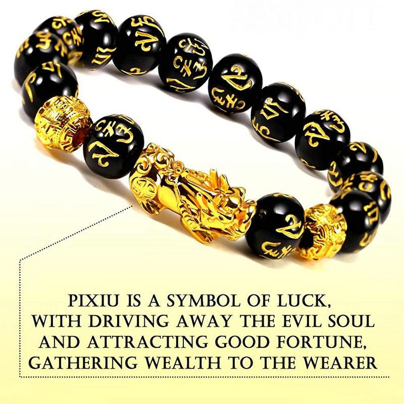 Real Pixiu Bracelet for Prosperity and Luck - Gold and 24k Options.