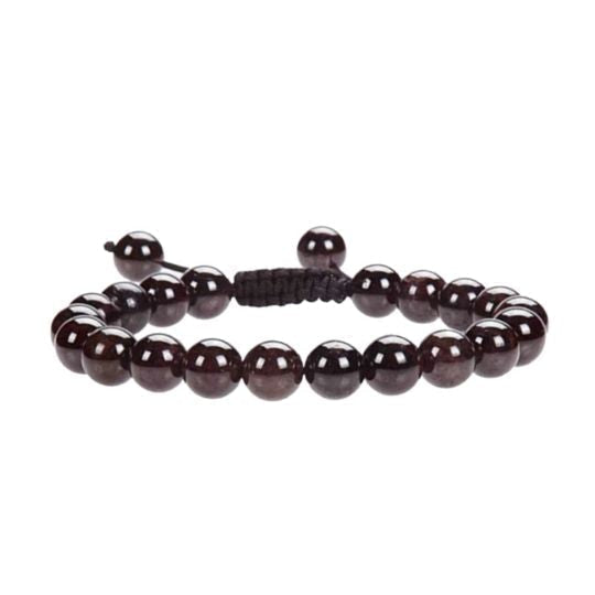 Red Garnet Adjustable Rope Bracelet - Healing Properties and Energy Benefits.