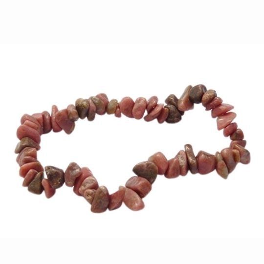 Rhodonite Chip Bracelet - Healing Properties and Compassion Benefits.