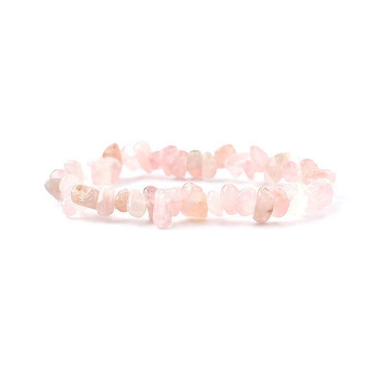 Rose Quartz Chip Bracelet - Healing Properties and Love Benefits.