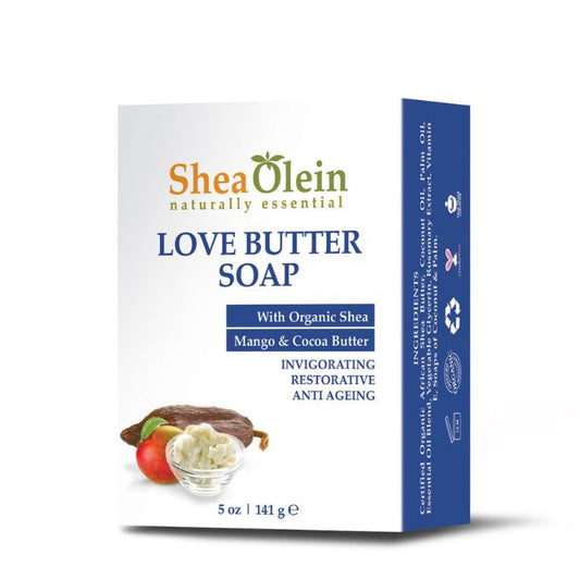 Shea Olein Love Butter Soap - Hydrating, Restorative, and Anti-Aging Skincare Bar with Organic Ingredients.